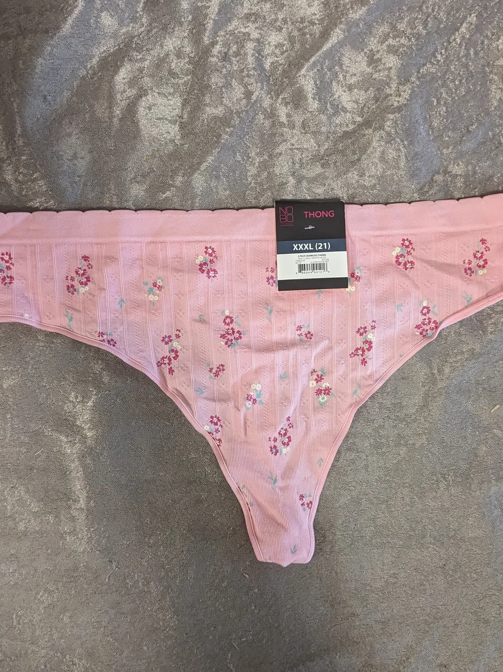 No Boundaries Women's 6-Pack Seamless Thong Panties - Size XXL (21)